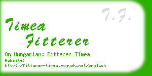 timea fitterer business card